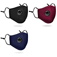 Los mejores  - Lavables Antipolvo de algodón transpirables para exteriores- unisex- CALIDAD MEJORADA -Pack 3 unidades